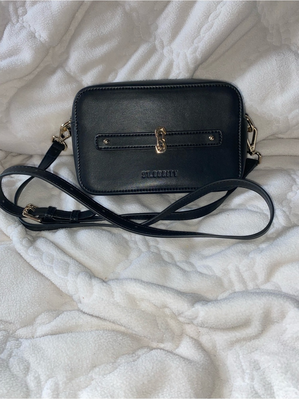 St. John Black Crossbody with Gold Accent - Picture 2 of 6